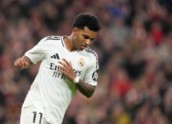 Foto colorida de Rodrygo, jogador do Real Madrid - Metrópoles