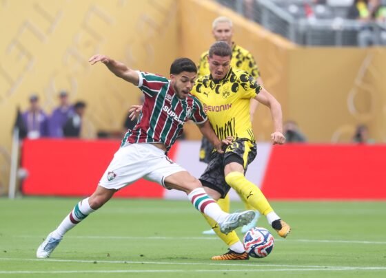 Foto colorida do jogo entre Fluminense x Borussia Dortmund pela Copa do Mundo de Clubes - Metrópoles