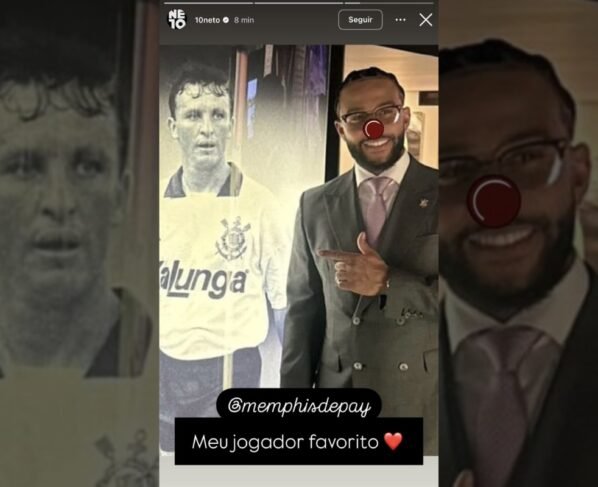 Imagem colorida do story postado pelo jogador Memphis Depay