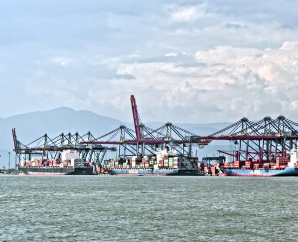 Imagem colorida do Porto de Santos, em São Paulo - Metrópoles