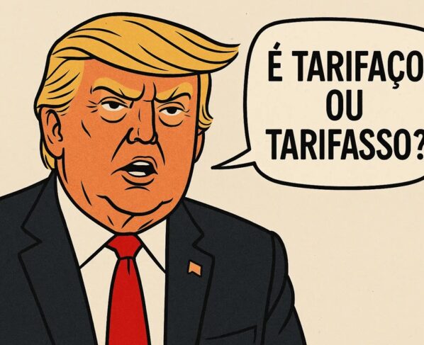 Imagem colorida, charge Trump - Metrópoles