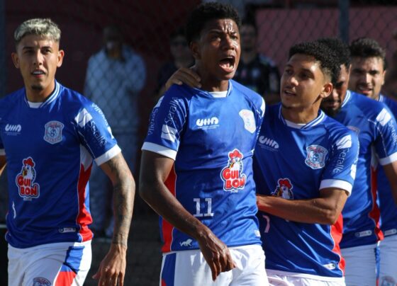 Jogadores do Cianorte comemoram gol na 13ª rodada do Brasileirão Will Bank Série D