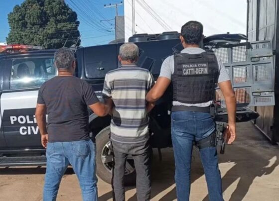 imagem colorida do momento da prisão de Ronivon João Pereira