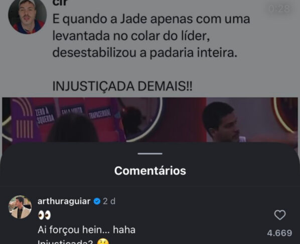 Não superou? Arthur Aguiar reacende rixa com Jade Picon após 3 anos - destaque galeria