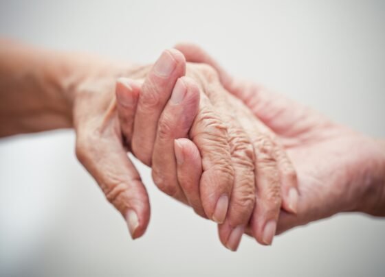 Foto colorida de mãos dadas - Metrópoles.