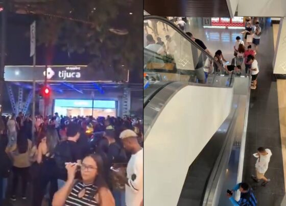 Incêndio atinge o Shopping Tijuca, no Rio de Janeiro