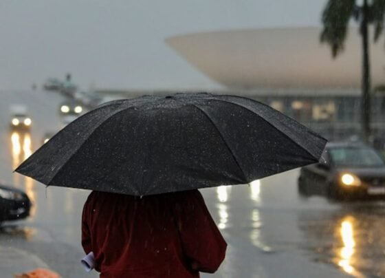 Pessoa no chuva - Metrópoles