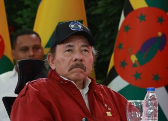 Imagem colorida de Daniel Ortega, presidente da Nicarágua - Metrópoles