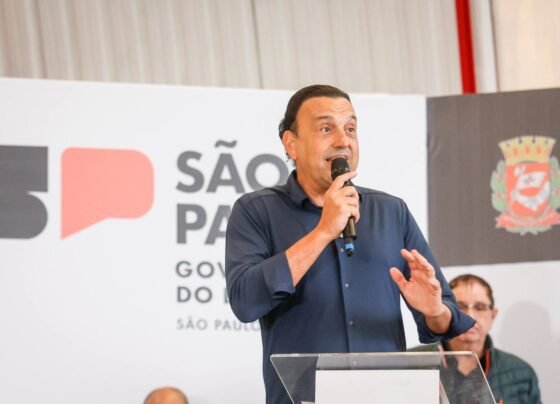 O governador em exercício de SP, Felício Ramuth (PSD)