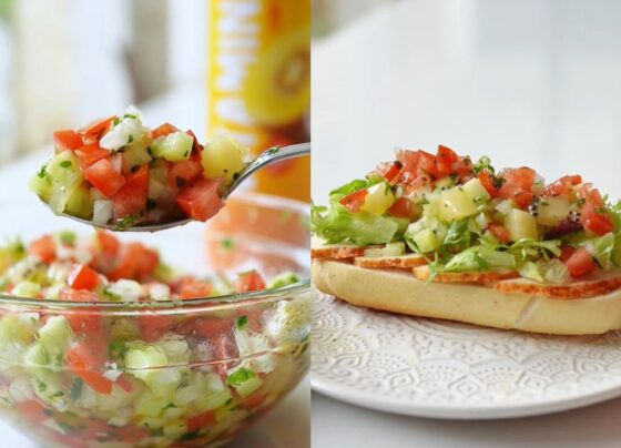 foto colorida receita vinagrete de kiwi