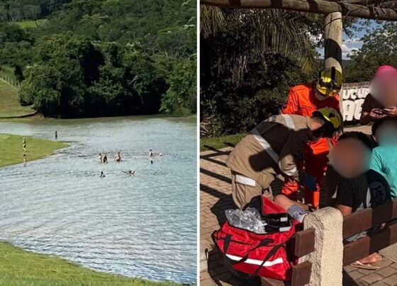 imagem colorida adolescentes ataque piranha Caldas novas