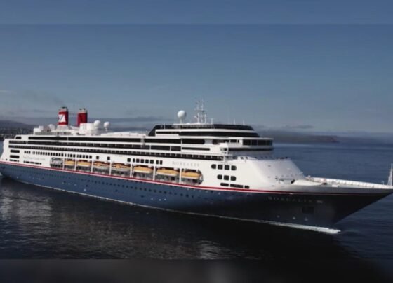 Imagem do navio Balmoral da Fred Olsen Cruise Lines, com capacidade para até 1.350 passageiros. Metrópoles