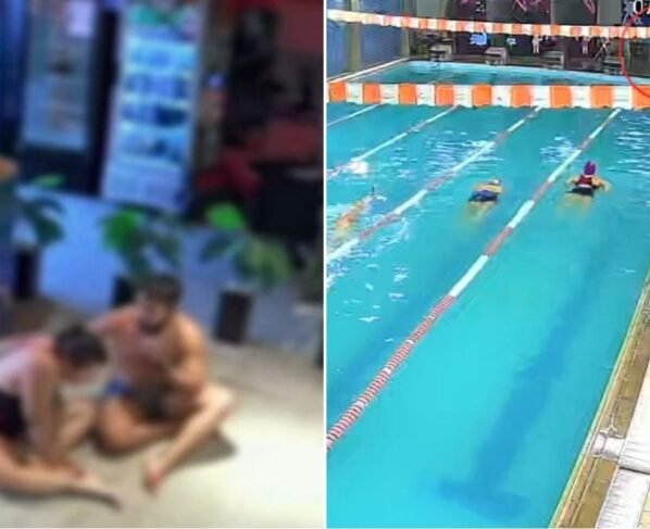 Imagem colorida mostra vítima de intoxicação em piscina. Metrópoles
