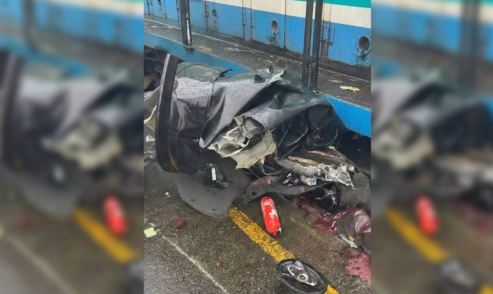 acidente entre trem e carro no Rio de Janeiro - Metrópoles