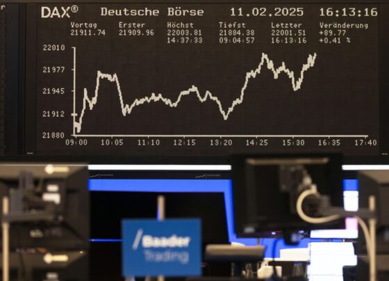 Imagem de balcão de negociações da Bolsa de Valores de Frankfurt, na Alemanha - Metrópoles