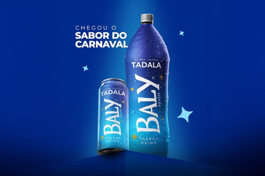 Imagem colorida do energético Baly "tadala" - Metrópoles