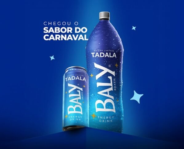 Imagem colorida do energético Baly "tadala" - Metrópoles