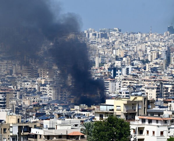 Ataque do exército israelense ao bairro de Dahiye em Beirute, sul do Líbano Metropoles