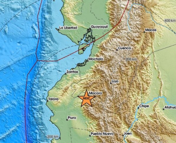 Terremoto de magnitude 5,1 atinge fronteira entre Peru e Equador