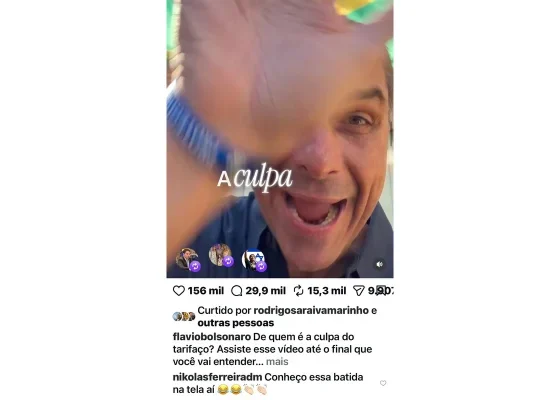 Flávio recorre a estilo usado por Nikolas para chamar atenção em vídeo - destaque galeria