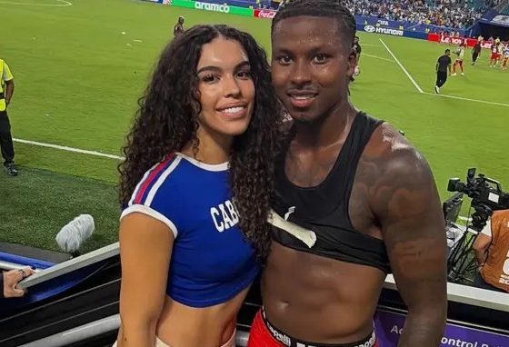 Jayley da Cruz e o namorado, o jogador de Cabo Verde Lopes Cabral