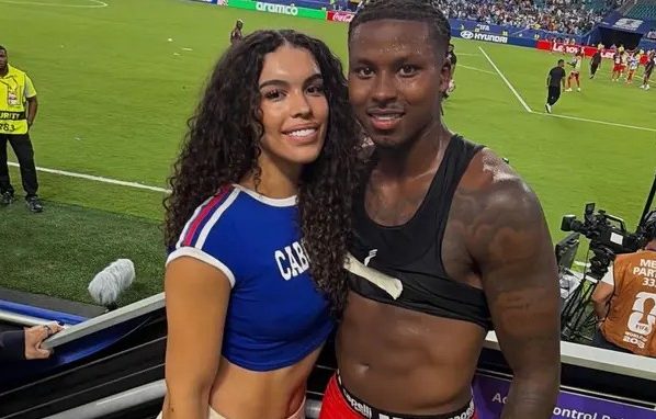Jayley da Cruz e o namorado, o jogador de Cabo Verde Lopes Cabral